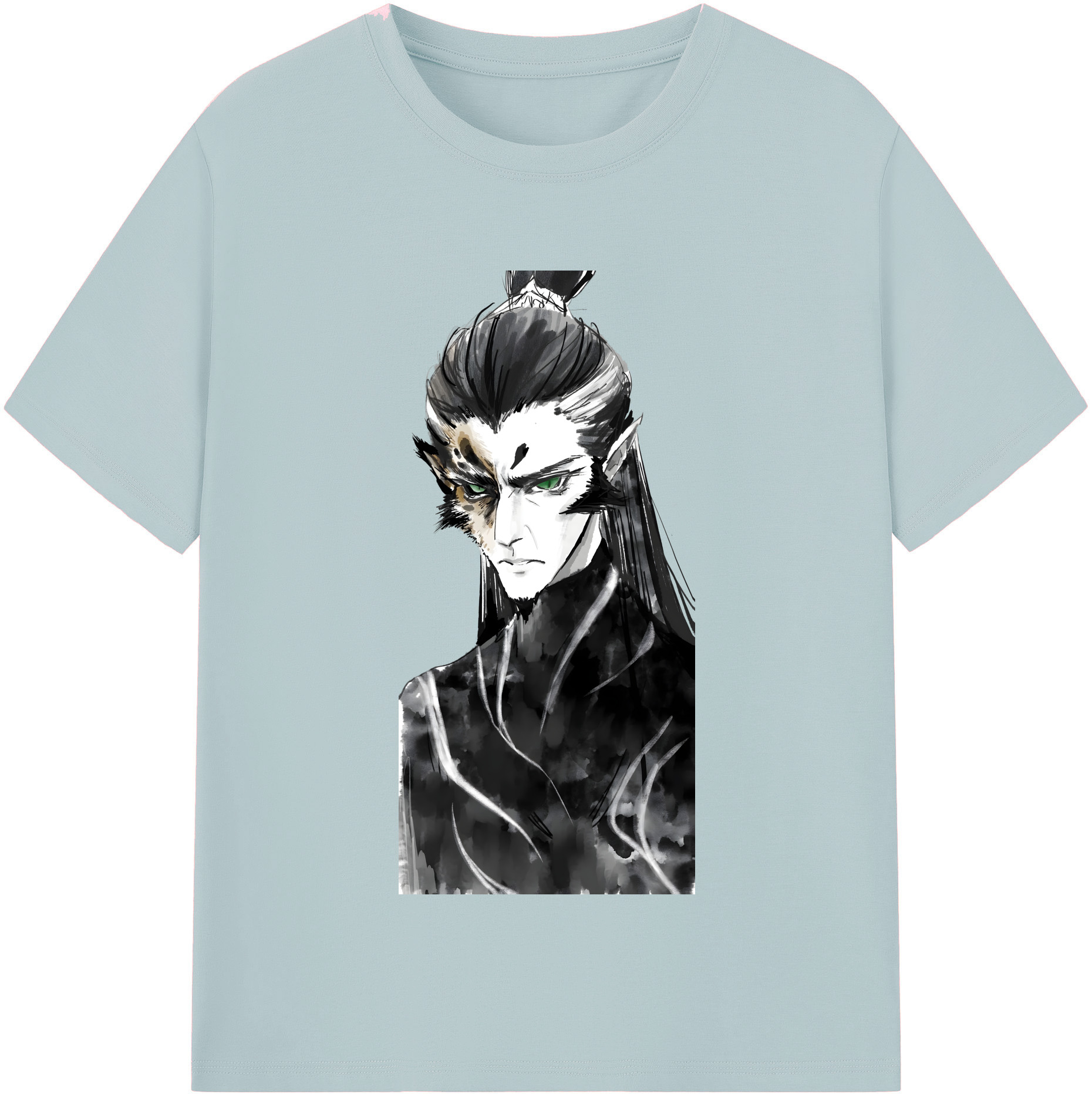 （画像用） Ne Zha 2 ナタ 魔童の大暴れ 綿100％半袖Tシャツ（フロントプリント）